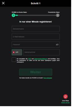 pasino registration